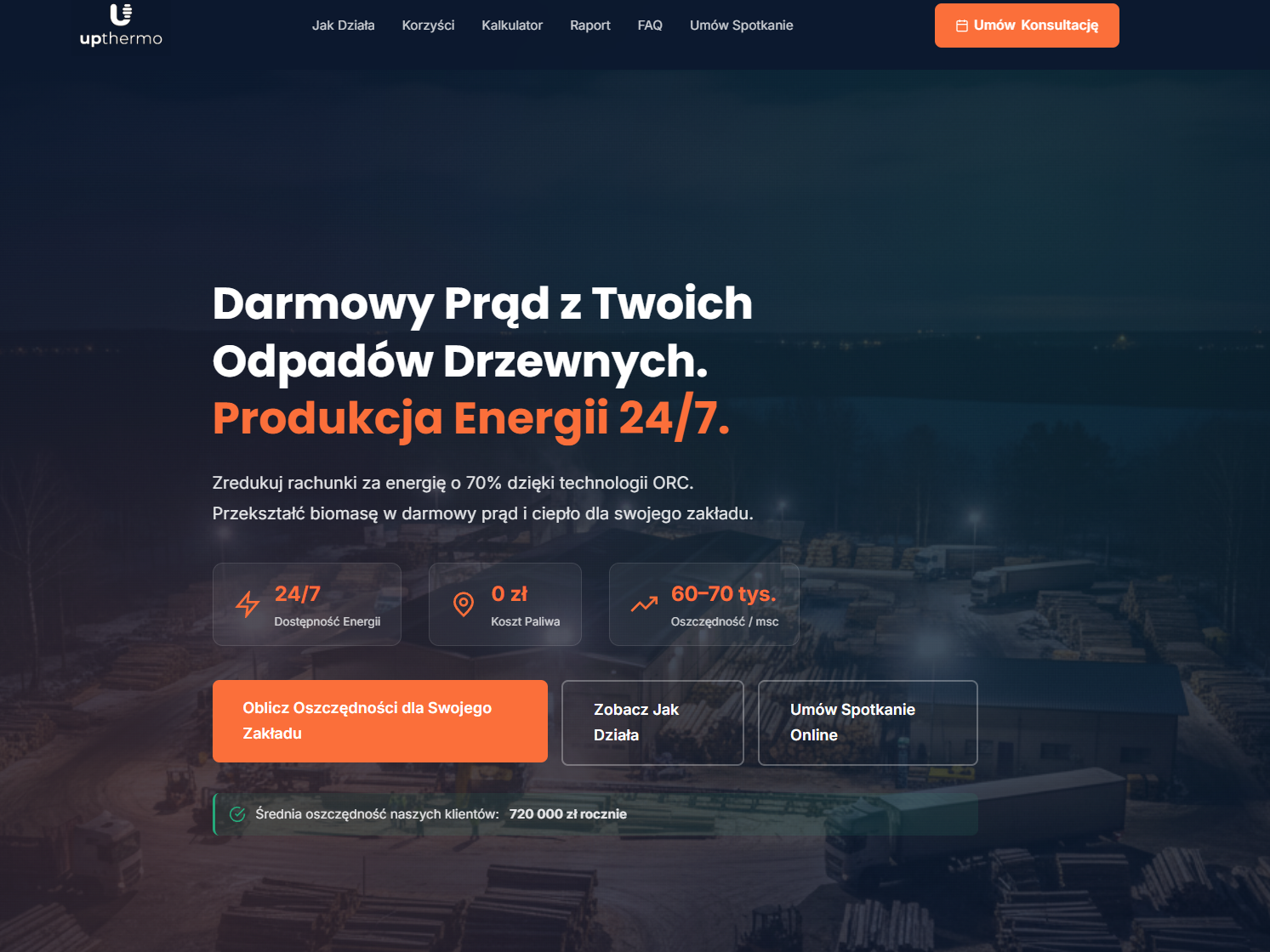 UpThermo - realizacja strony internetowej