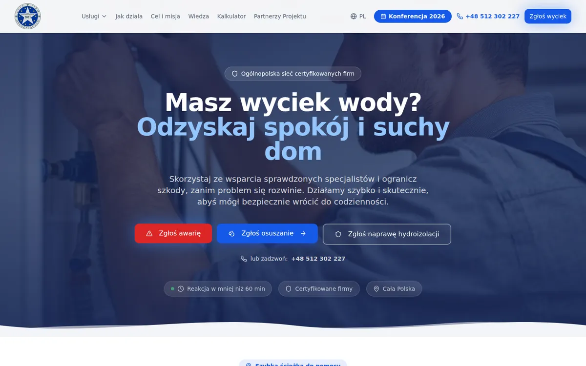 Strona uniafirmosuszajacych.pl — zrzut ekranu